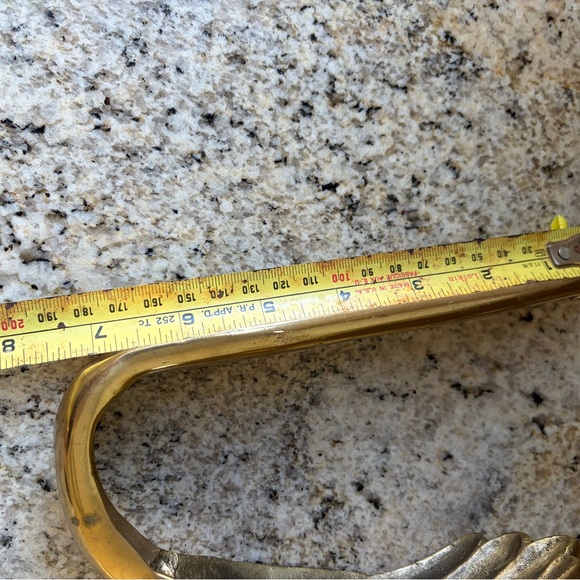 Brass hand hook tie back coat hanger - Picture 7 of 9